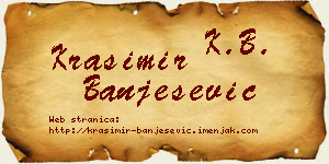 Krasimir Banješević vizit kartica